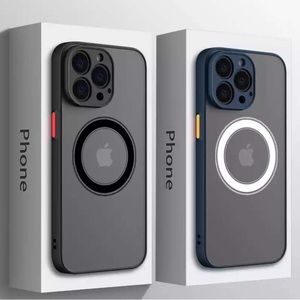 Luxury Matte Magnetic For Magsafe Wireless Charge Case For iPhone